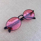 Pink Tinted Round Sunglasses