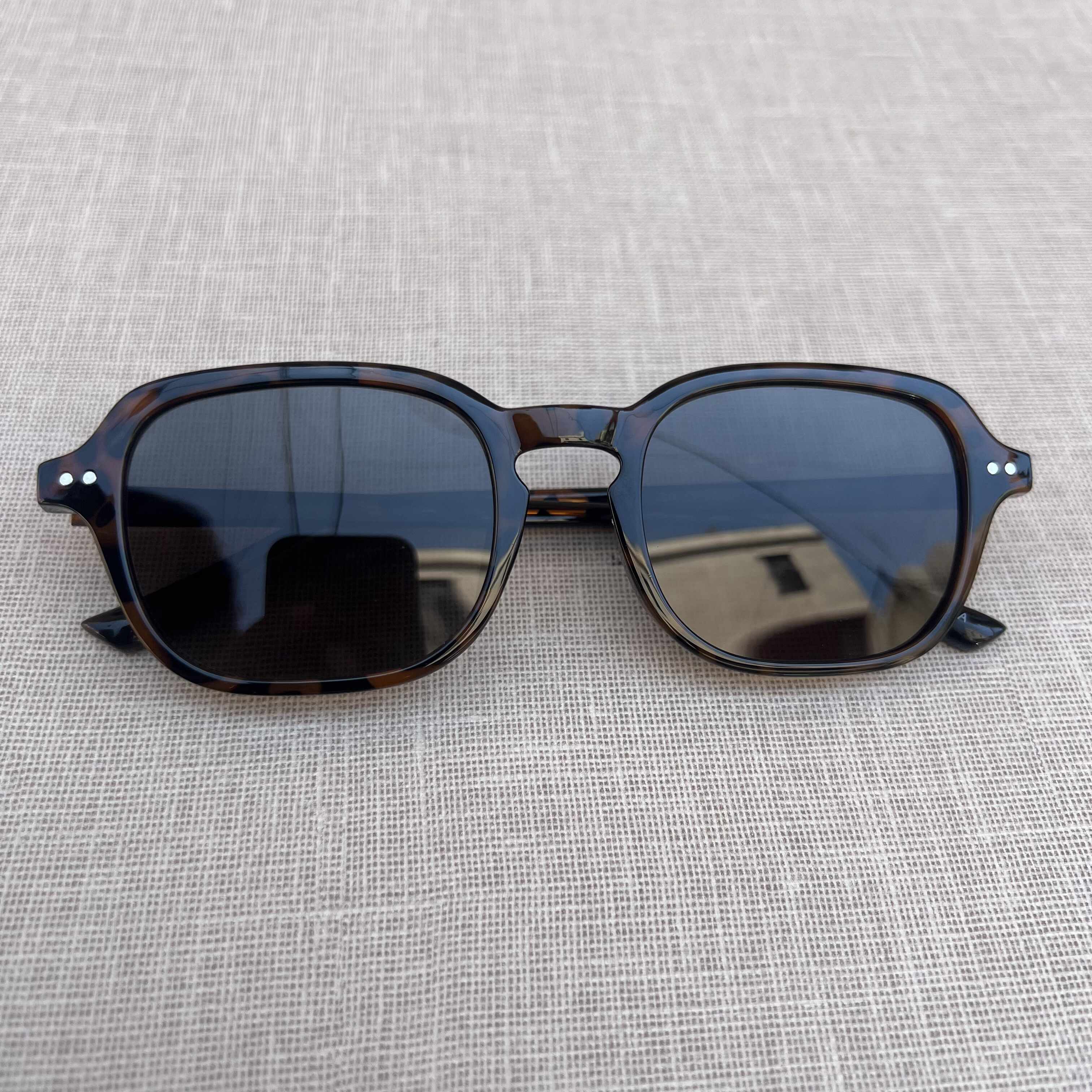 Vintage Squared Tortoiseshell Sunglasses