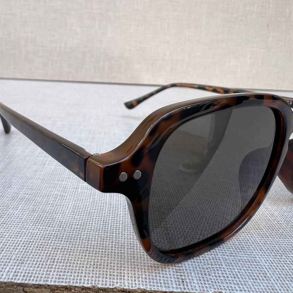 Vintage Squared Tortoiseshell Sunglasses