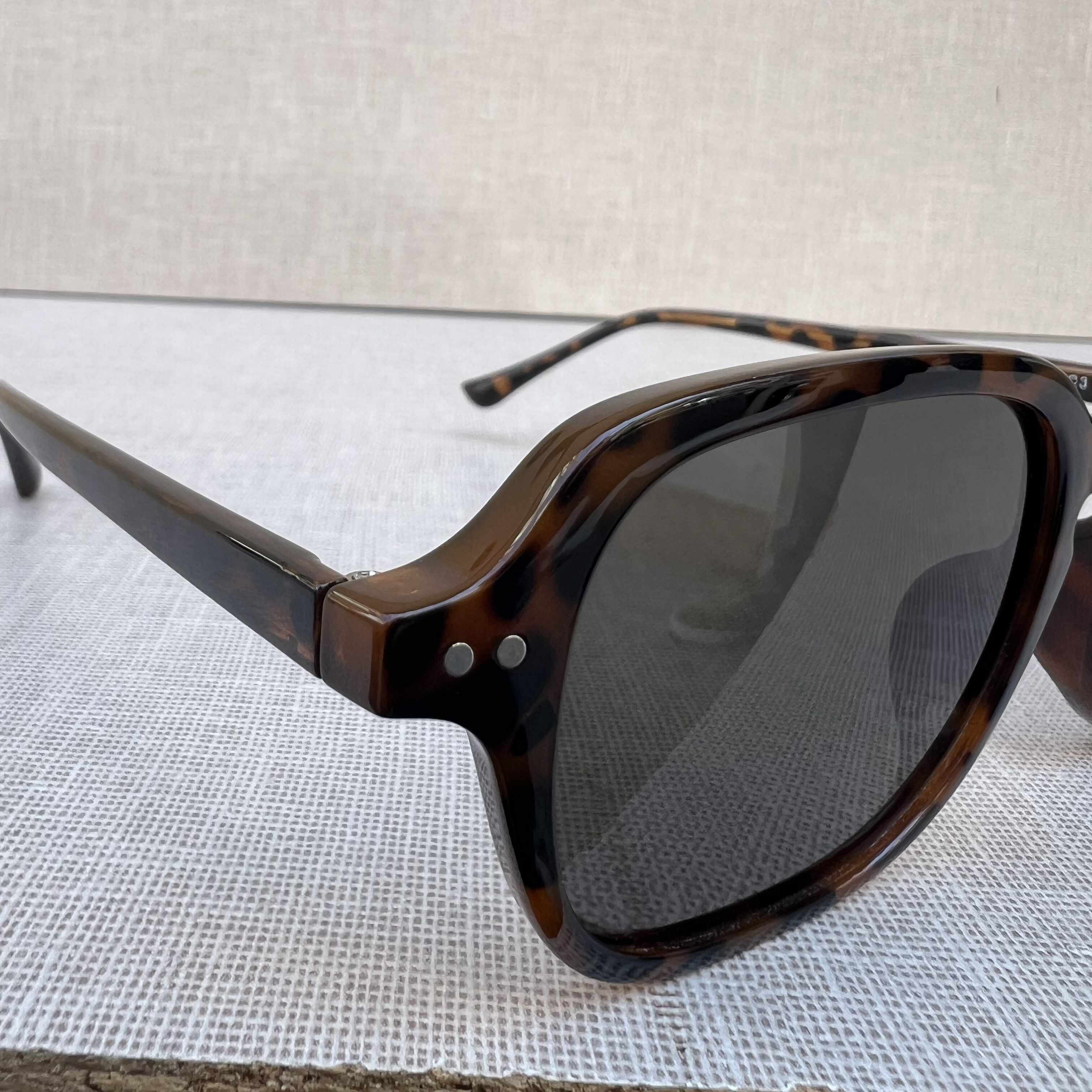 Vintage Squared Tortoiseshell Sunglasses