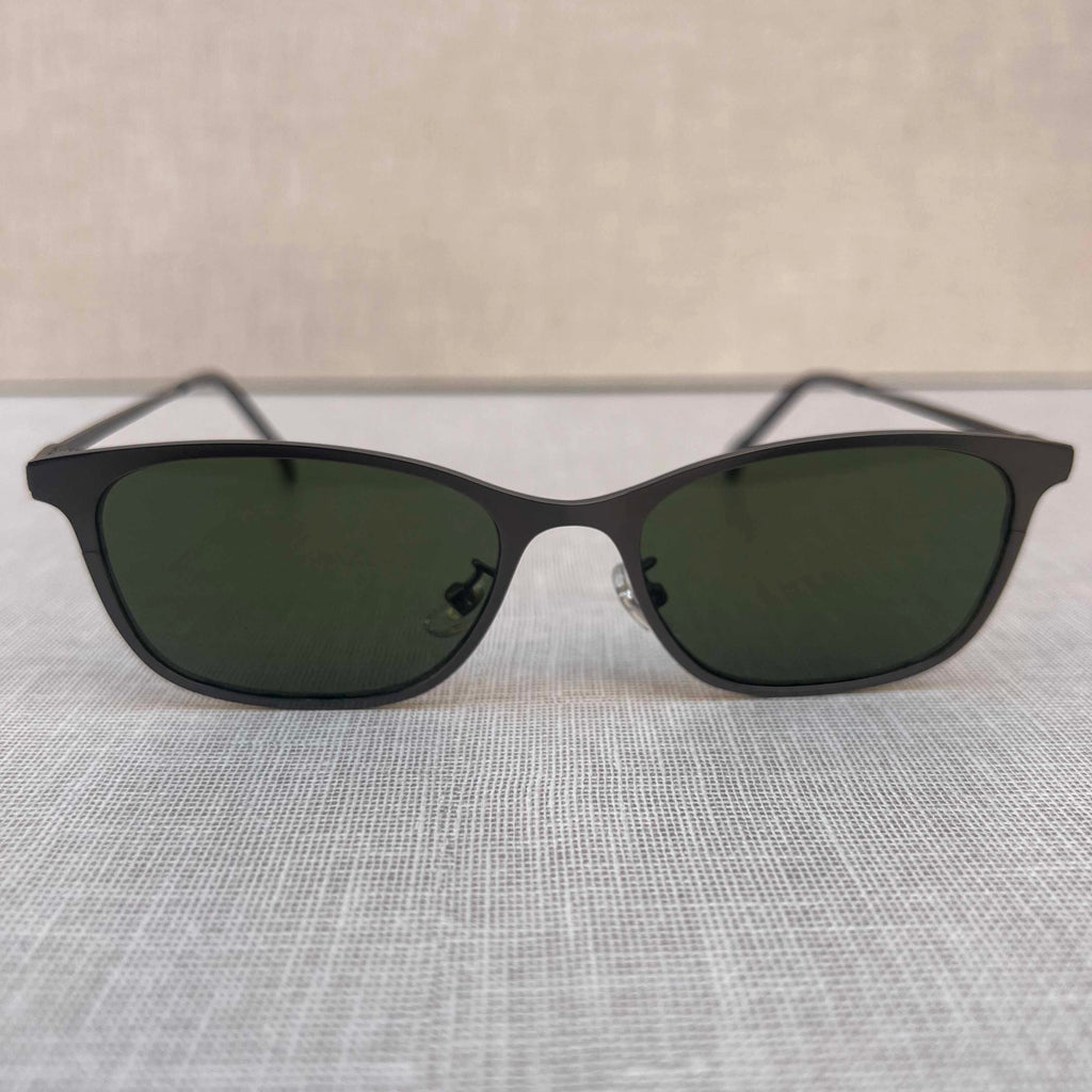 Metallic Dark Grey Sunglasses
