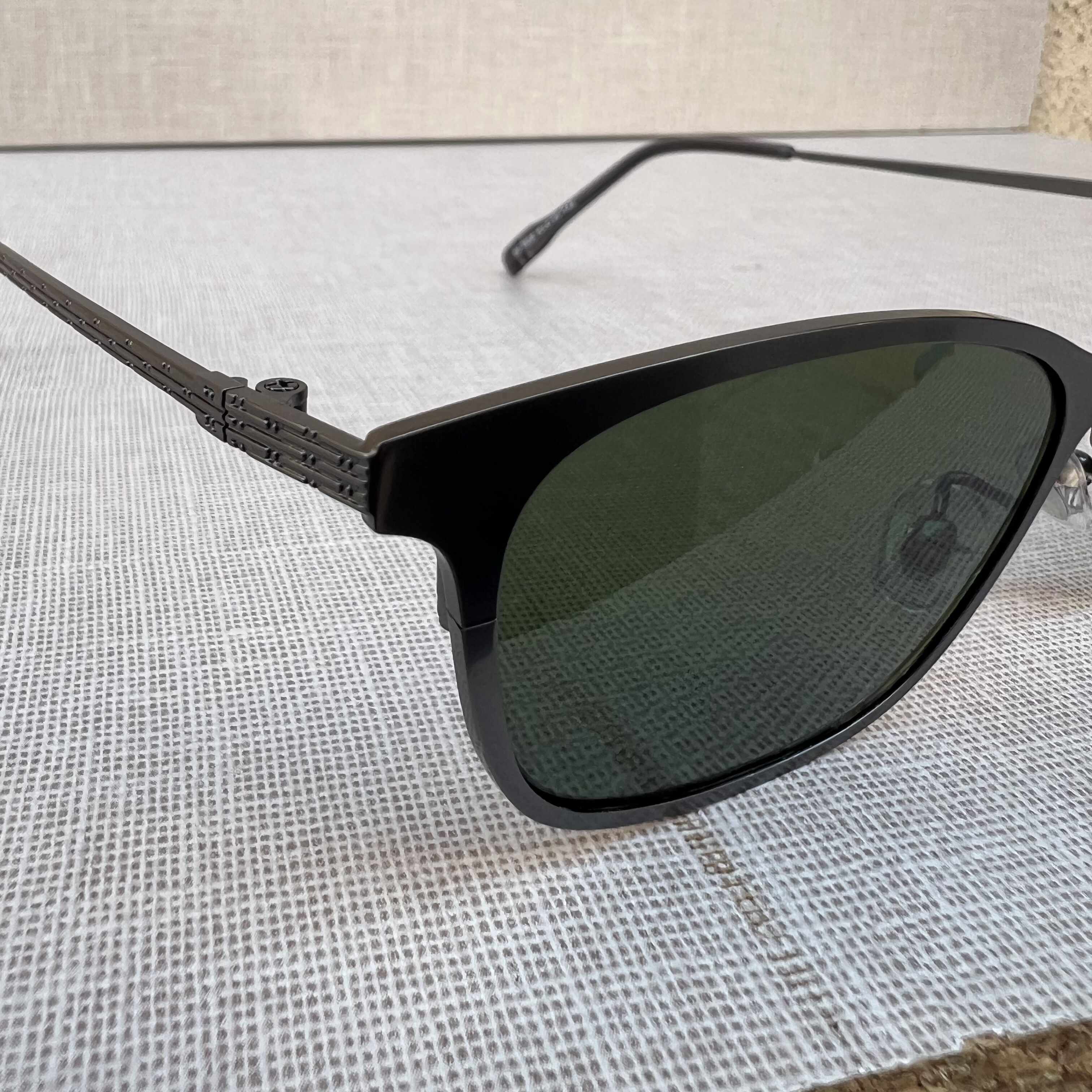 Metallic Dark Grey Sunglasses