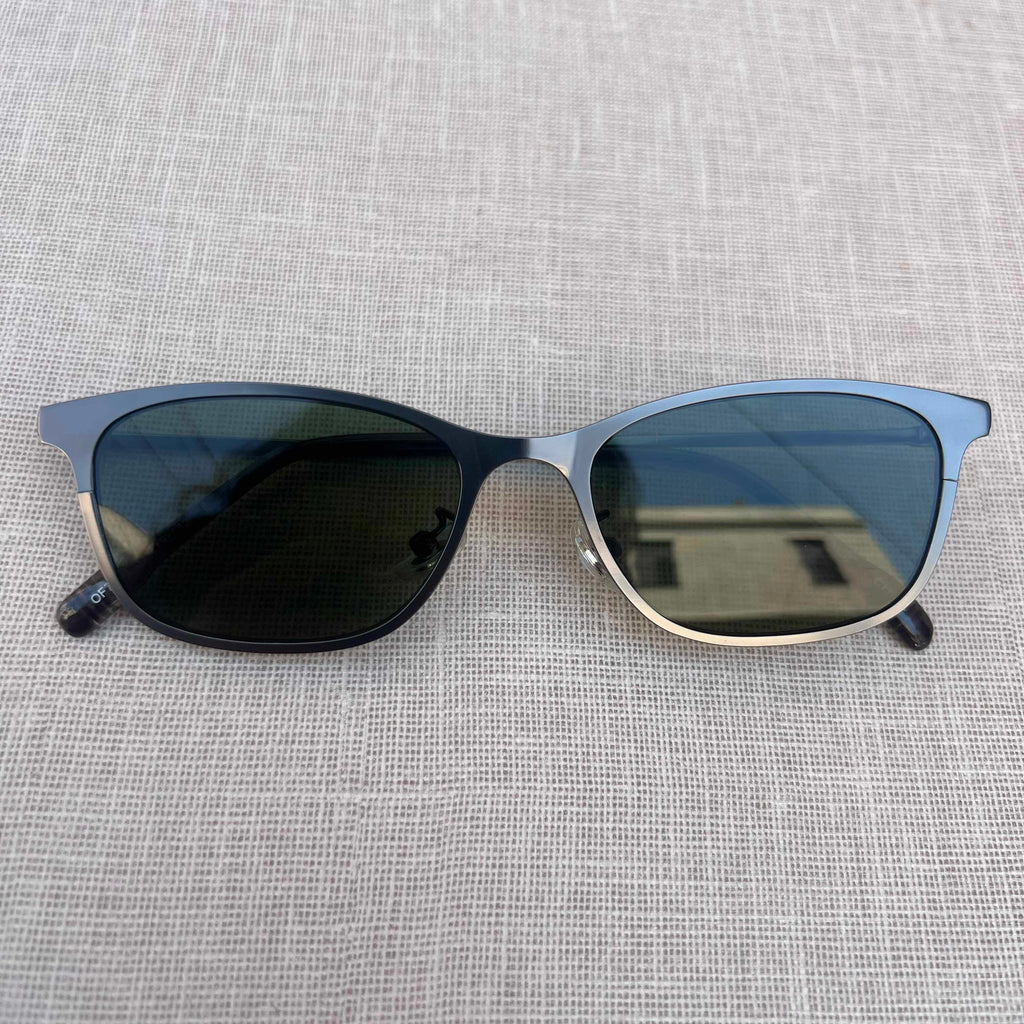Metallic Dark Grey Sunglasses