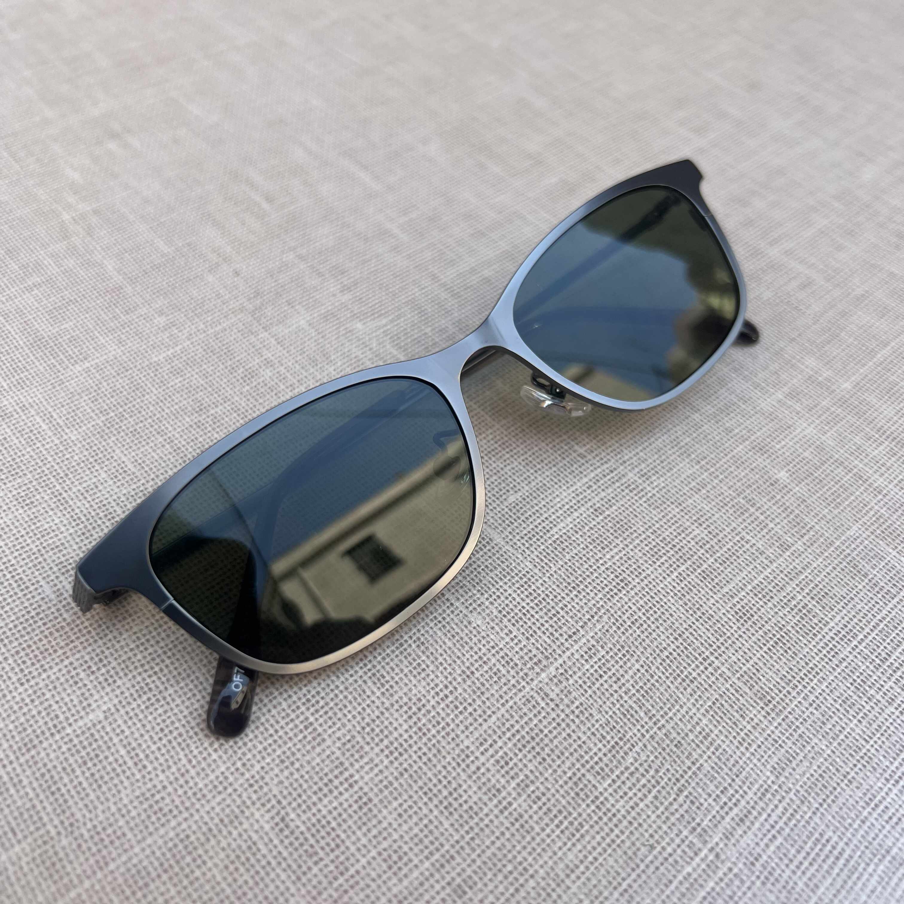 Metallic Dark Grey Sunglasses