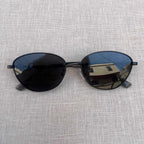 Black Round Metal Sunglasses