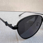 Black Round Metal Sunglasses