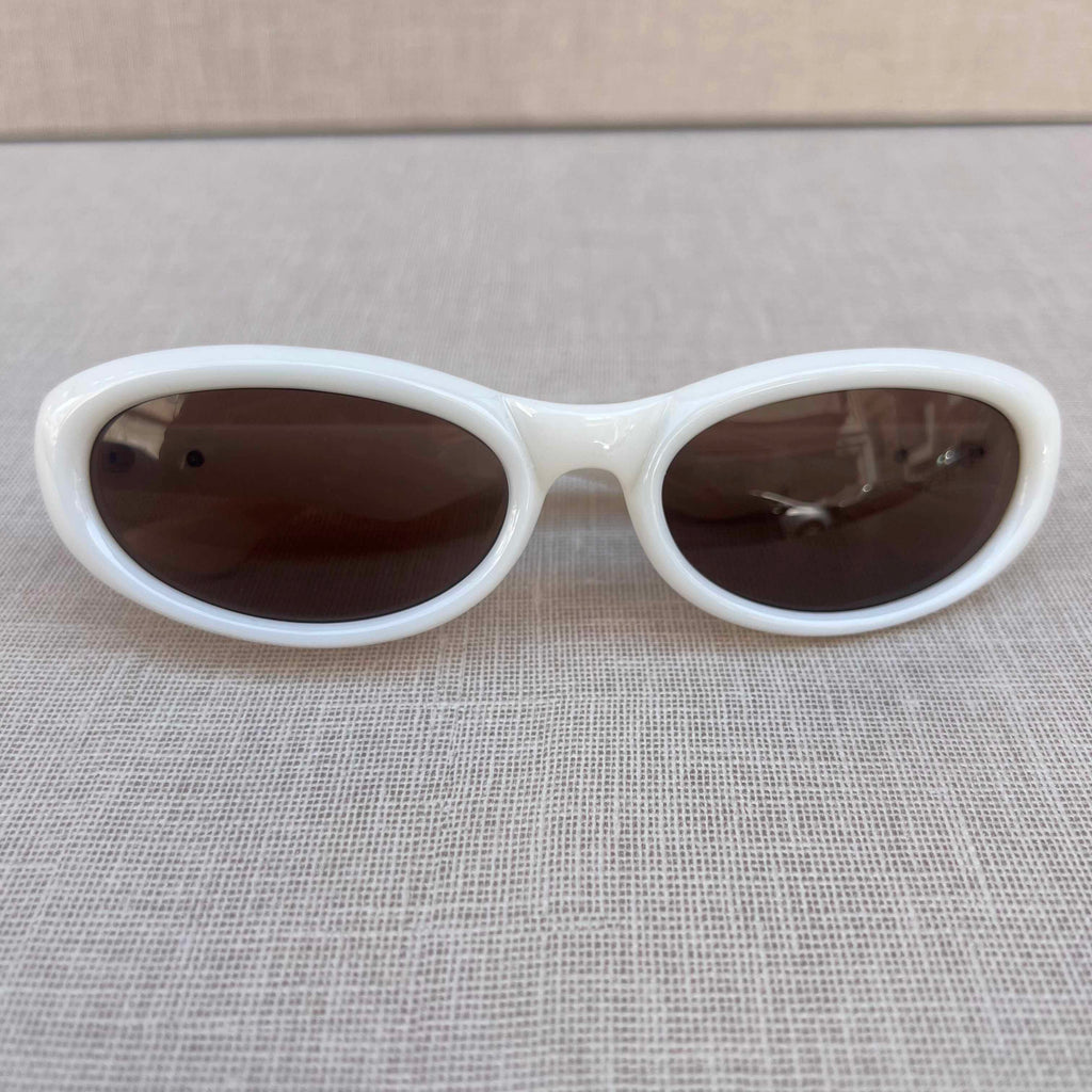 White Oval Sunglasses