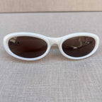 White Oval Sunglasses