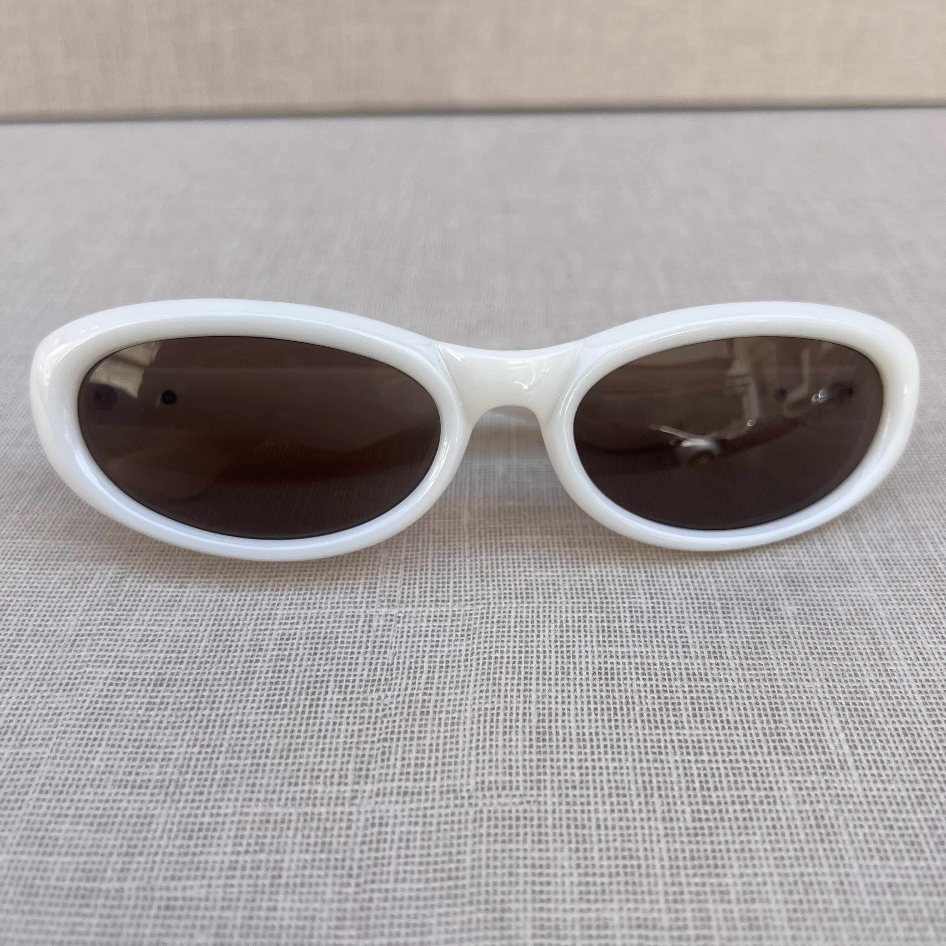 White Oval Sunglasses