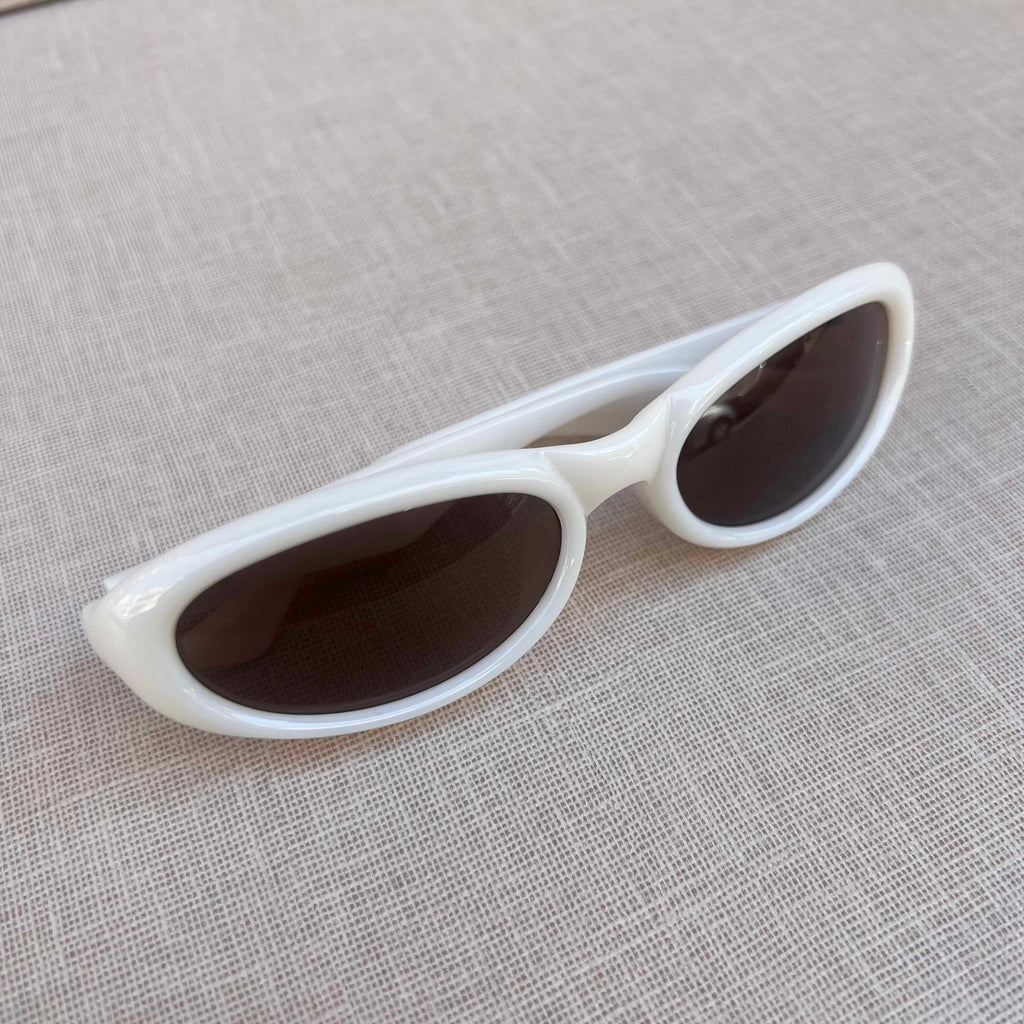 White Oval Sunglasses