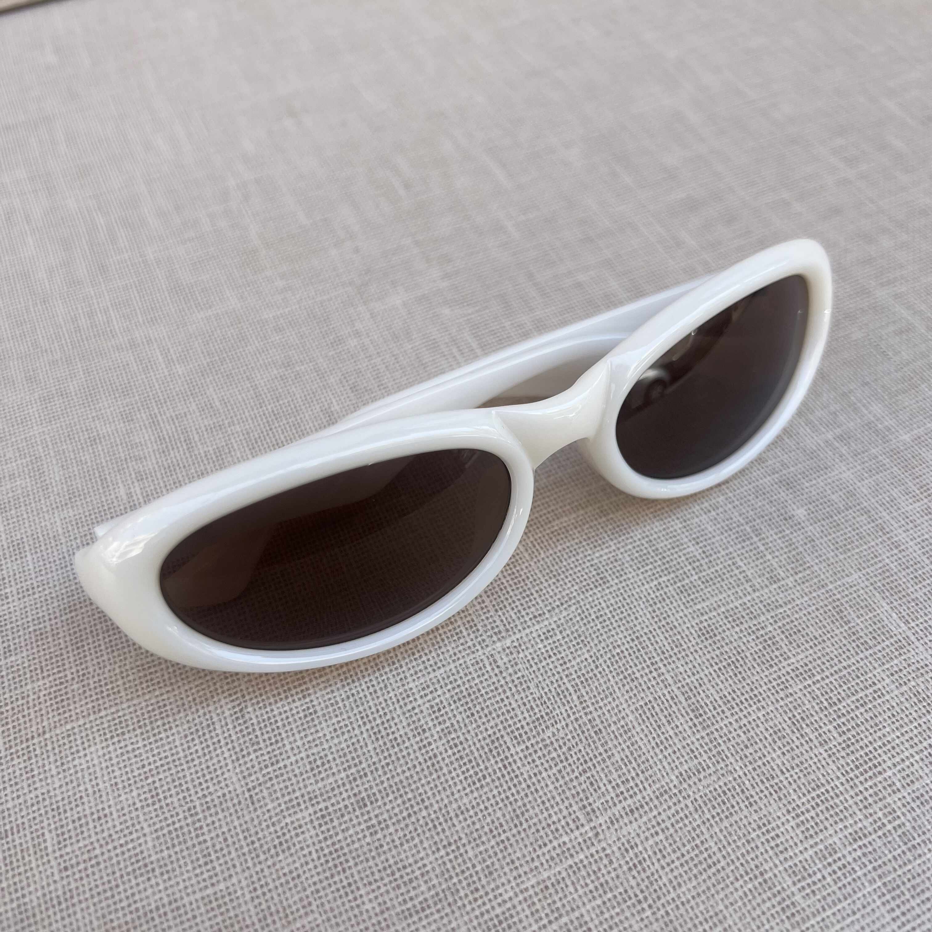 White Oval Sunglasses