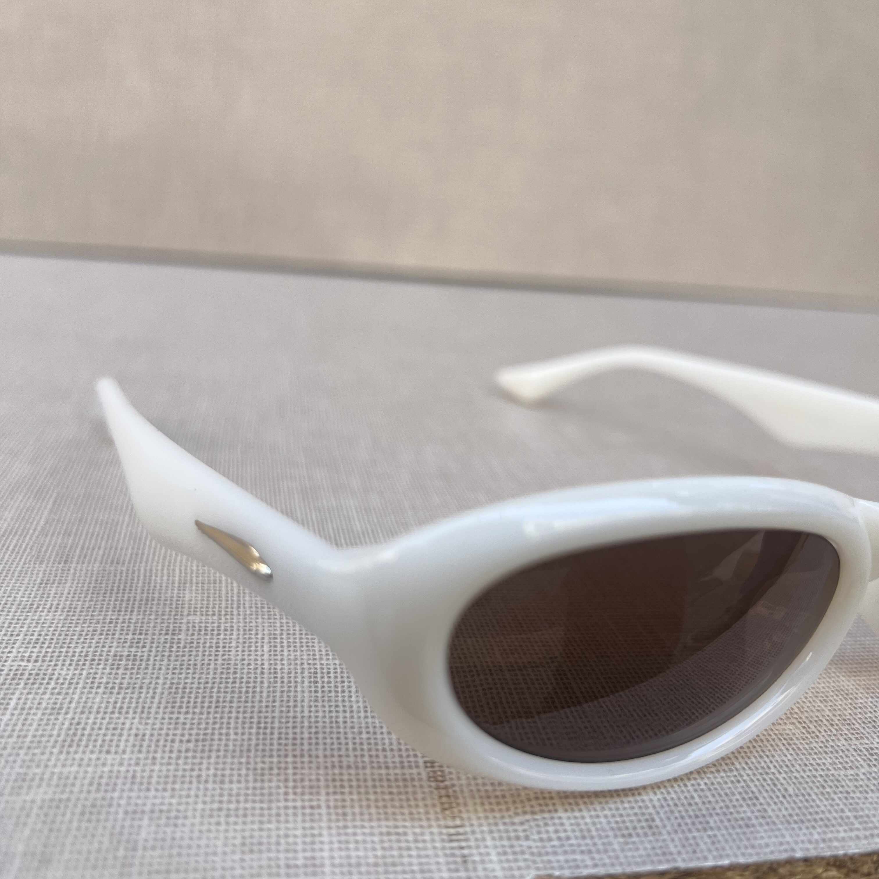 White Oval Sunglasses