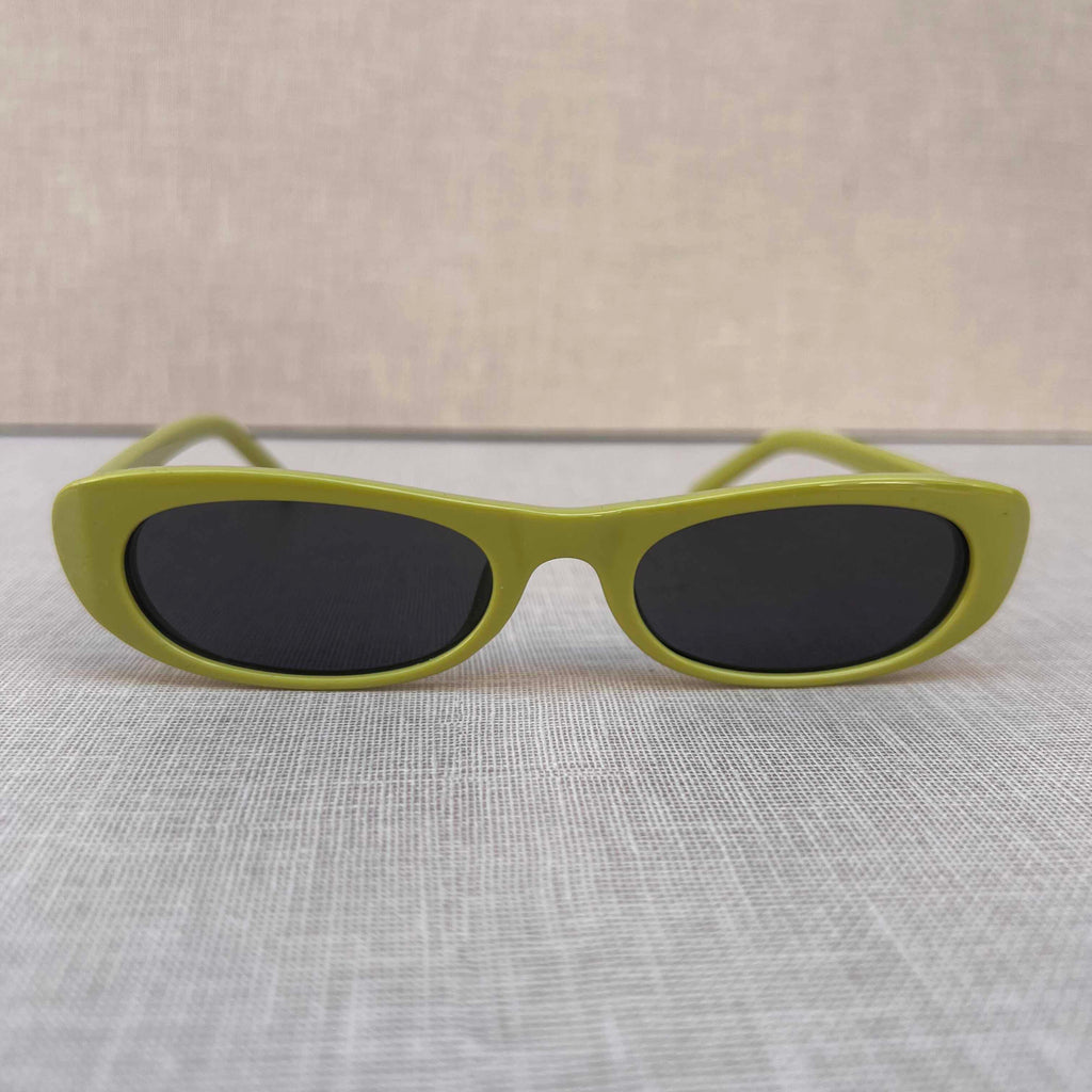 Olive Green Oval Sunglasses