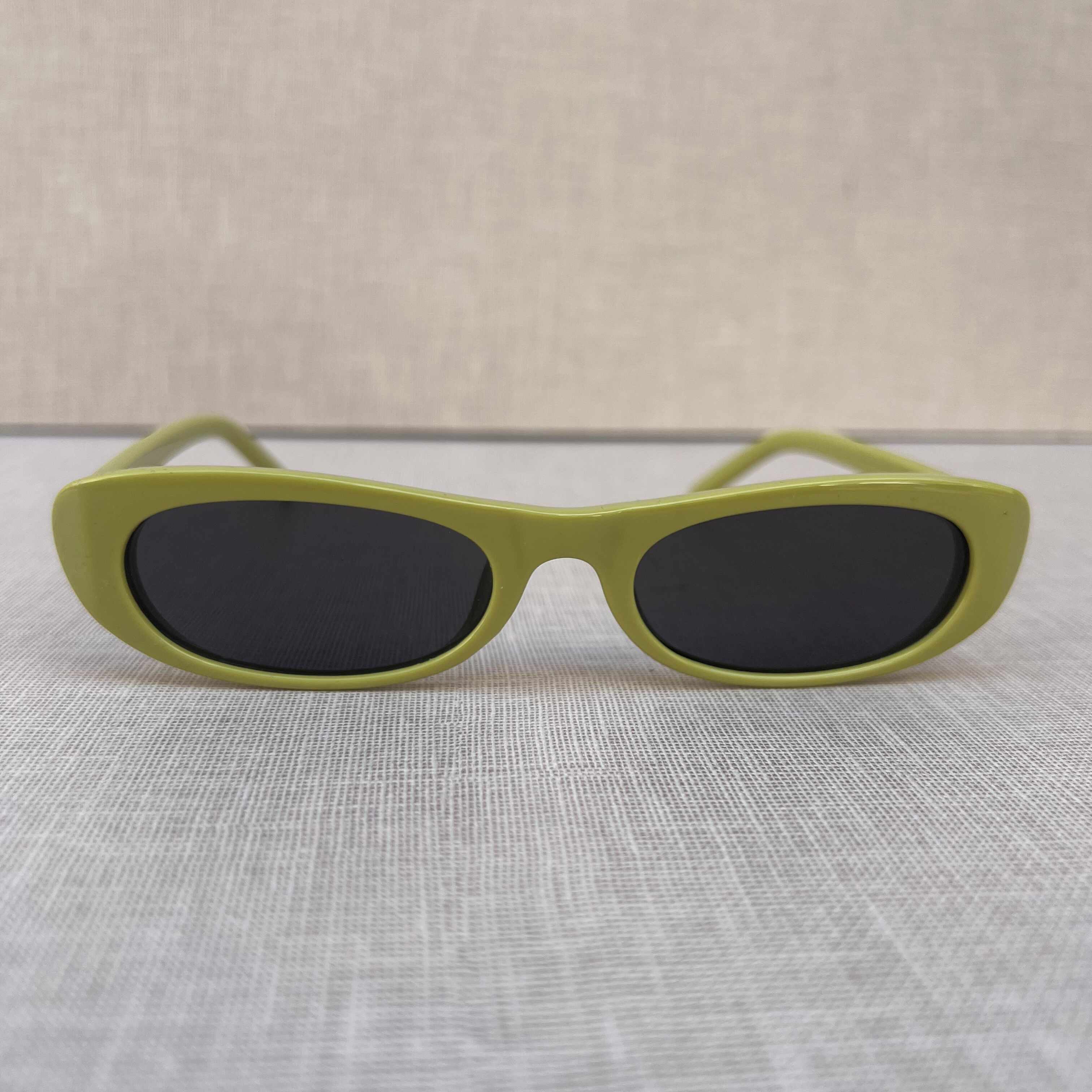 Olive Green Oval Sunglasses