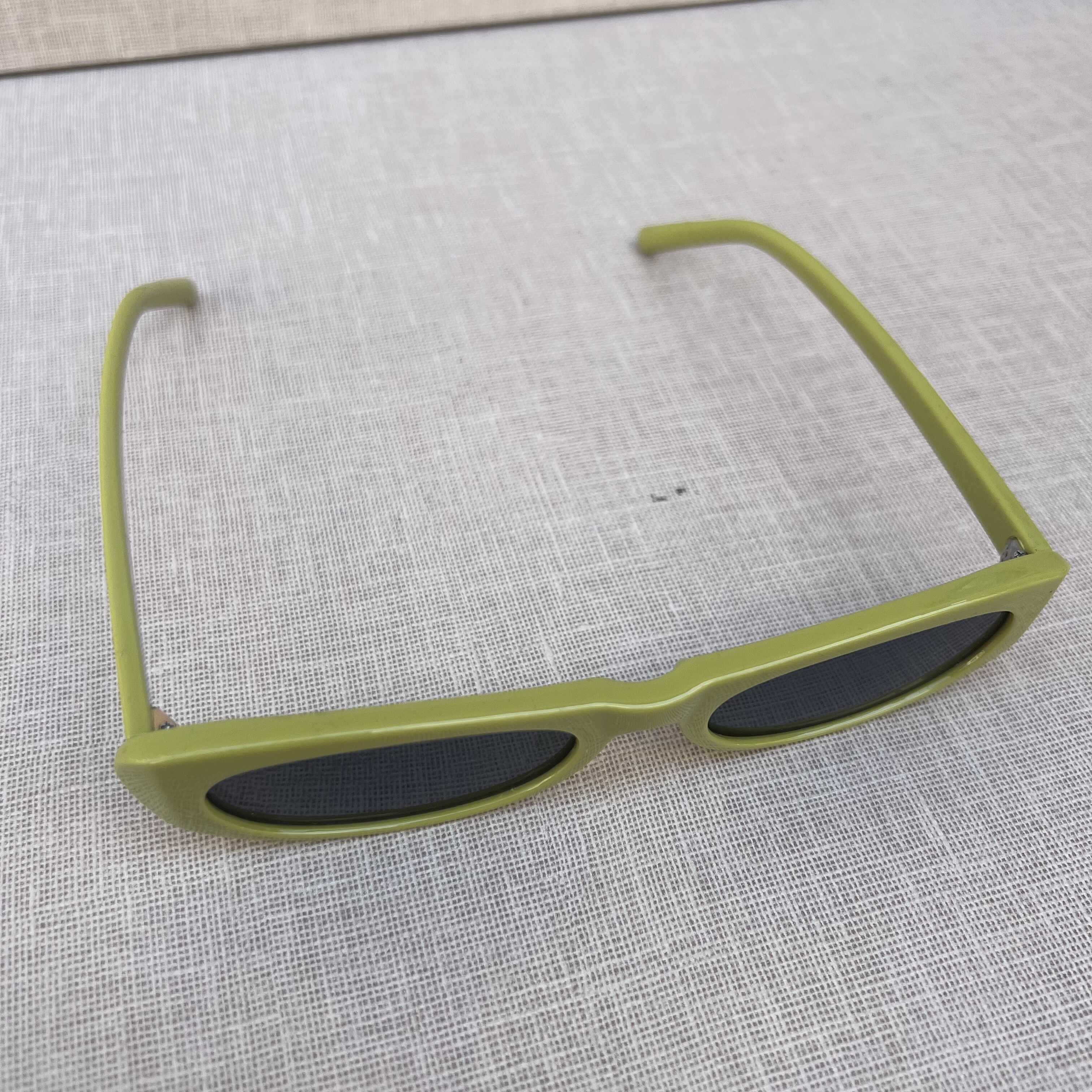 Olive Green Oval Sunglasses
