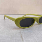 Olive Green Oval Sunglasses
