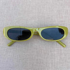 Olive Green Oval Sunglasses