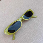 Olive Green Oval Sunglasses