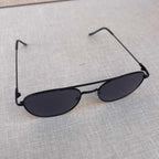 Classic Black Double Bridge Sunglasses