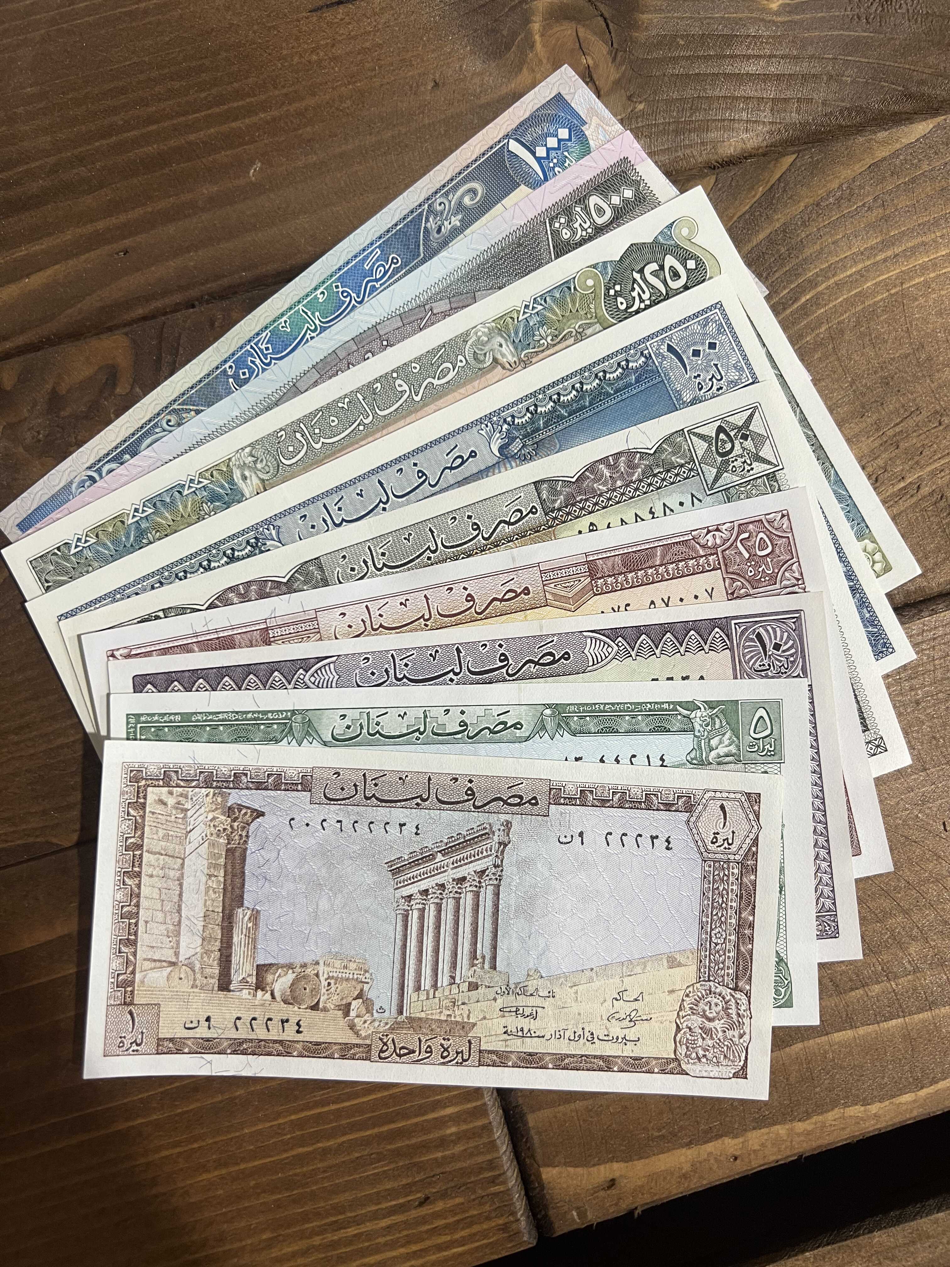 Old Lebanese Banknotes Collection