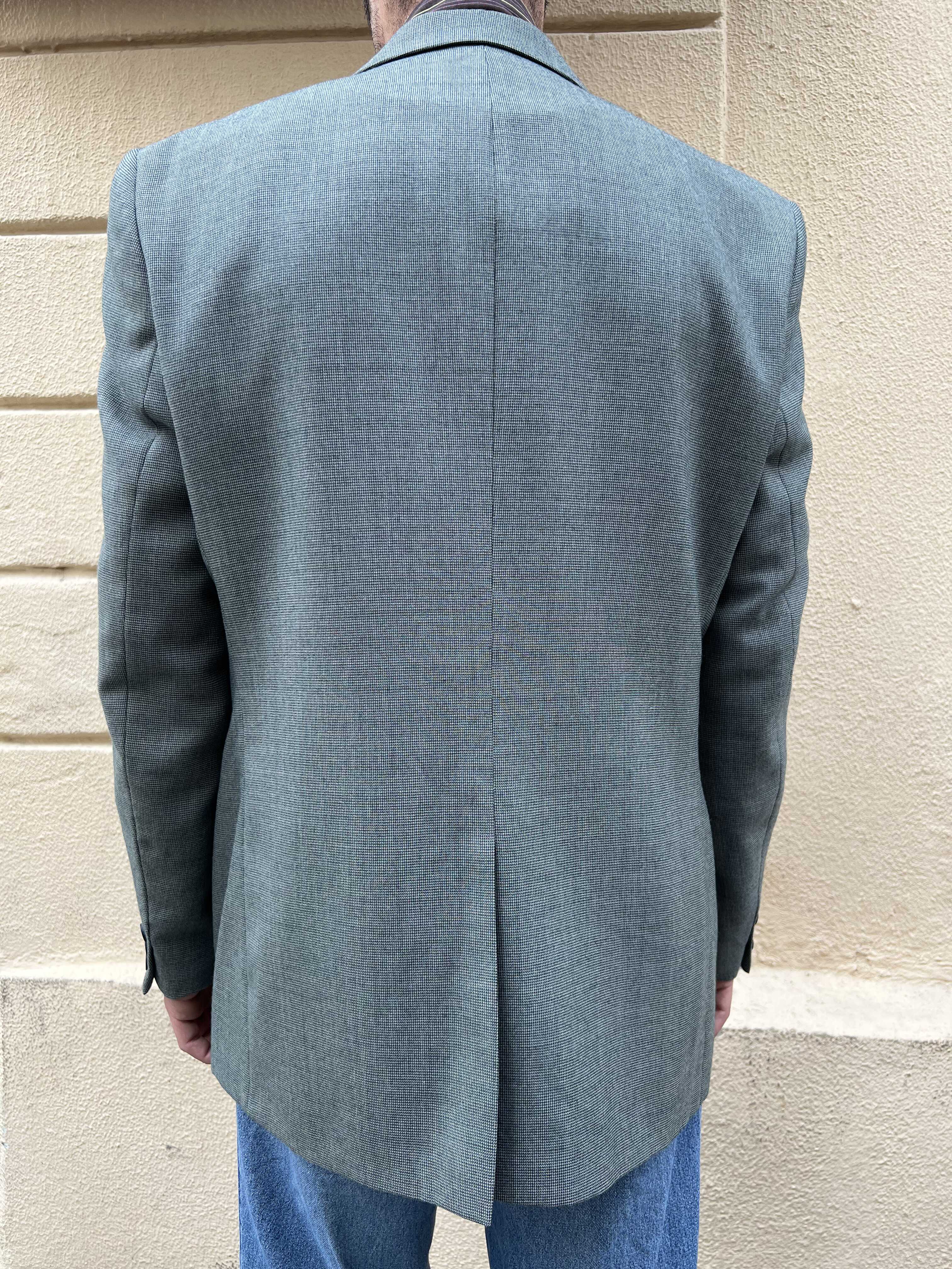 Light Gray Fine Micro-Patterned Blazer