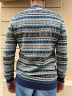 Multi-Color Geometric Knit Sweater