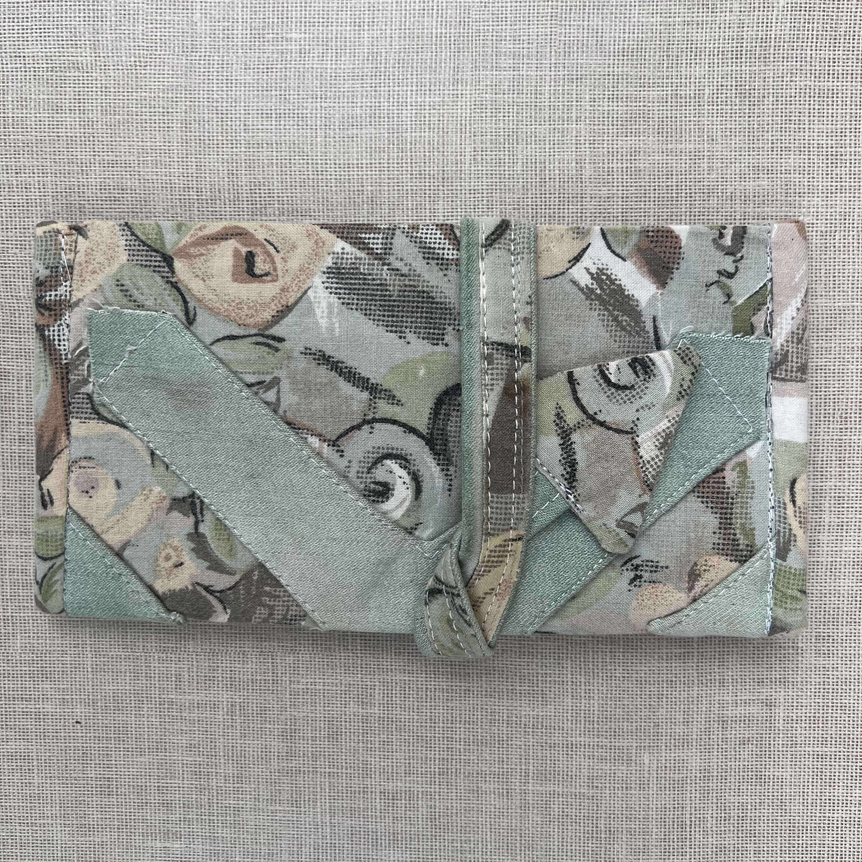 Sage Green & Taupe Fabric Tobacco Pouch