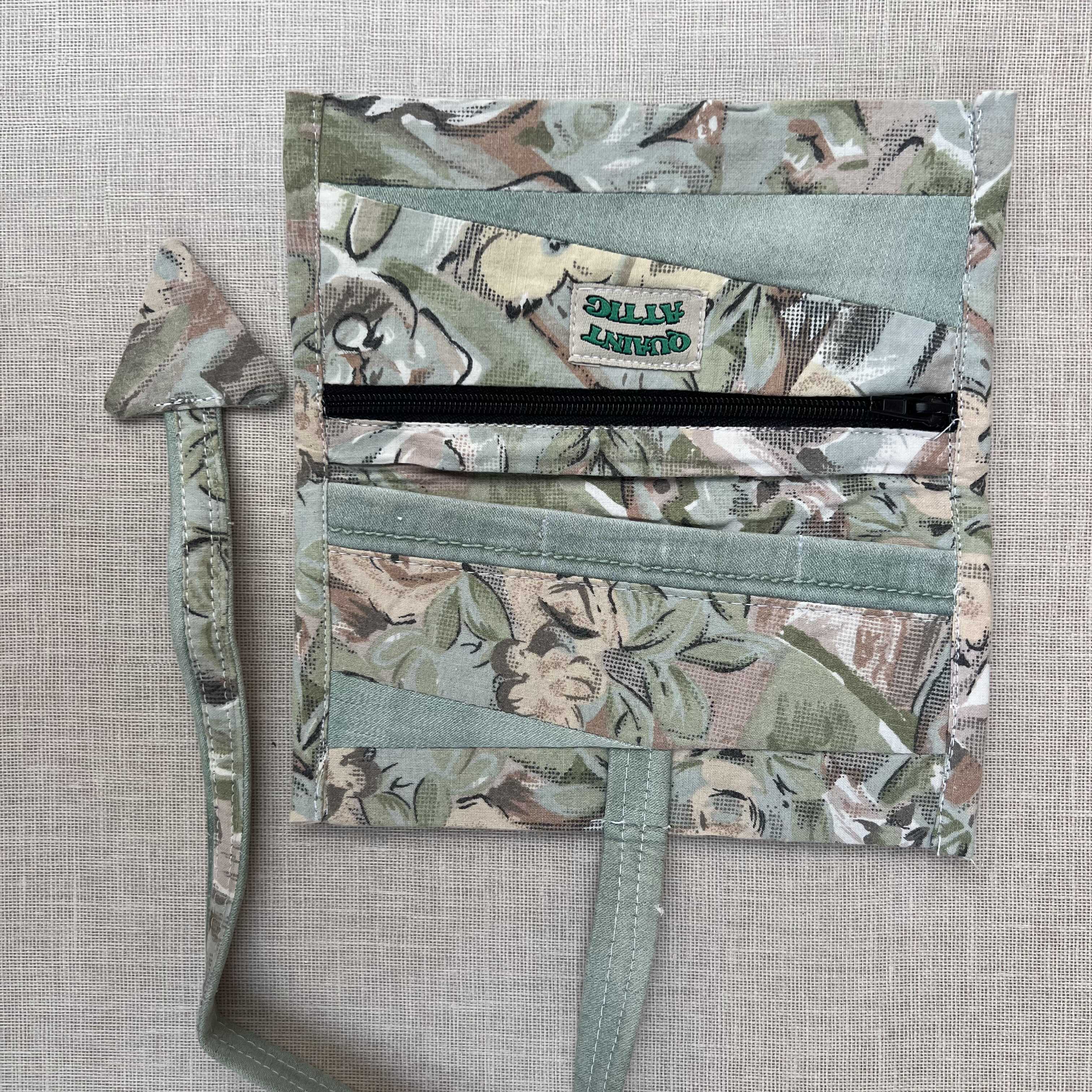 Sage Green & Taupe Fabric Tobacco Pouch