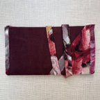 Upcycled Burgundy Abstract Print Tobacco Pouch