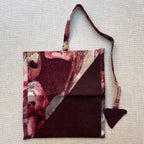 Upcycled Burgundy Abstract Print Tobacco Pouch