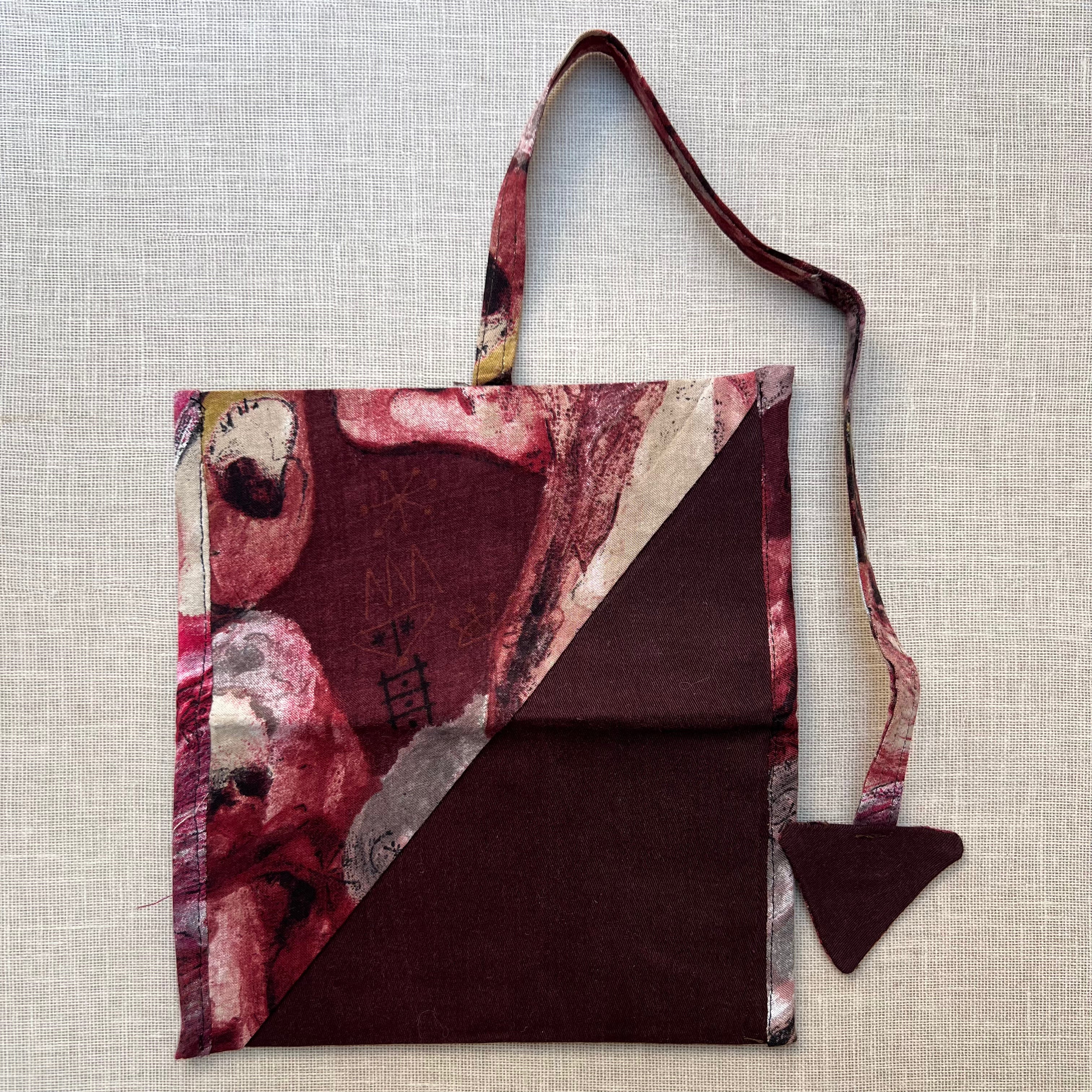 Upcycled Burgundy Abstract Print Tobacco Pouch