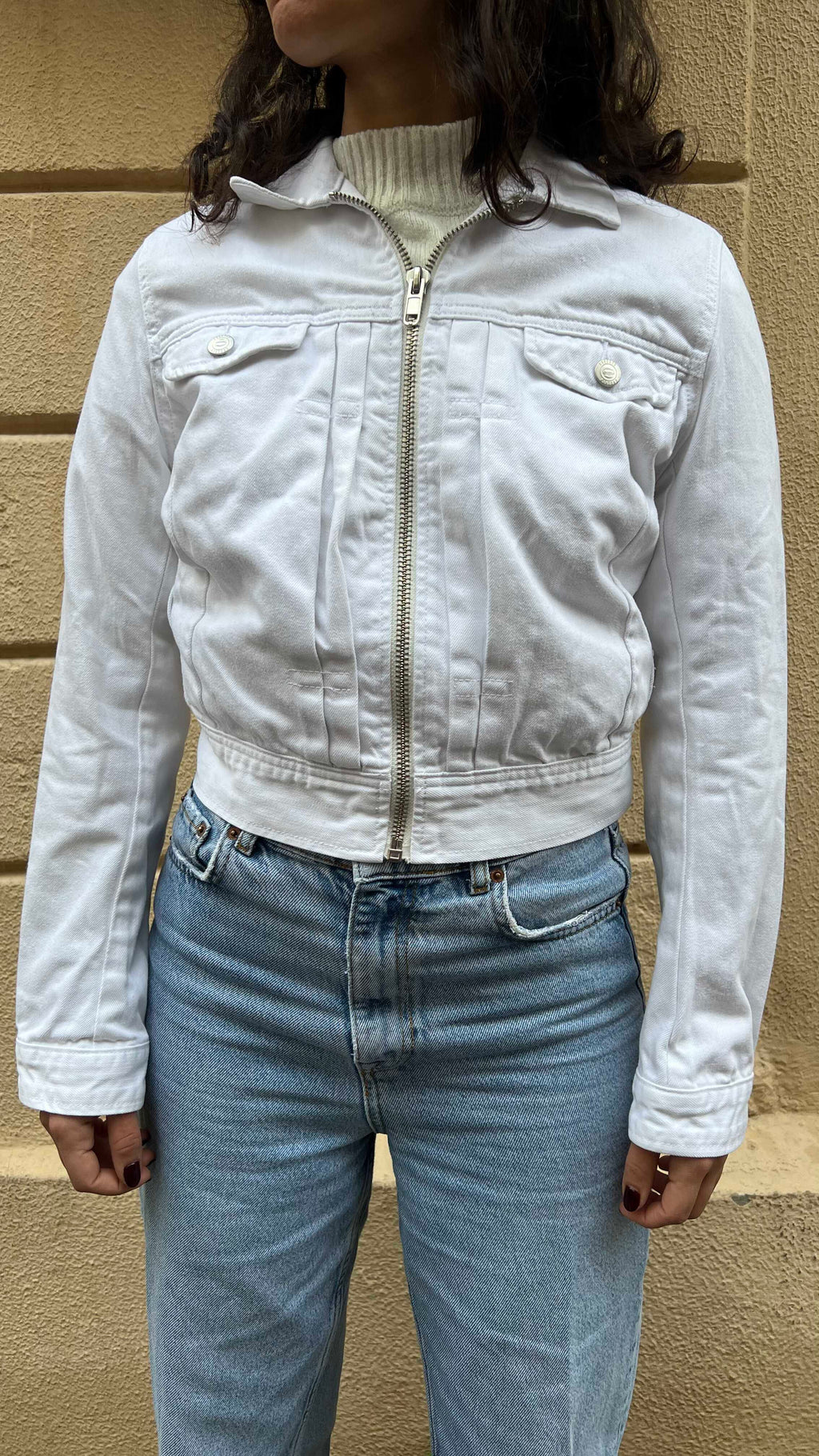 White Denim Jacket