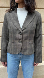 Vintage Brown Plaid Blazer