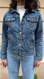 Casual Embroidered Denim Jacket