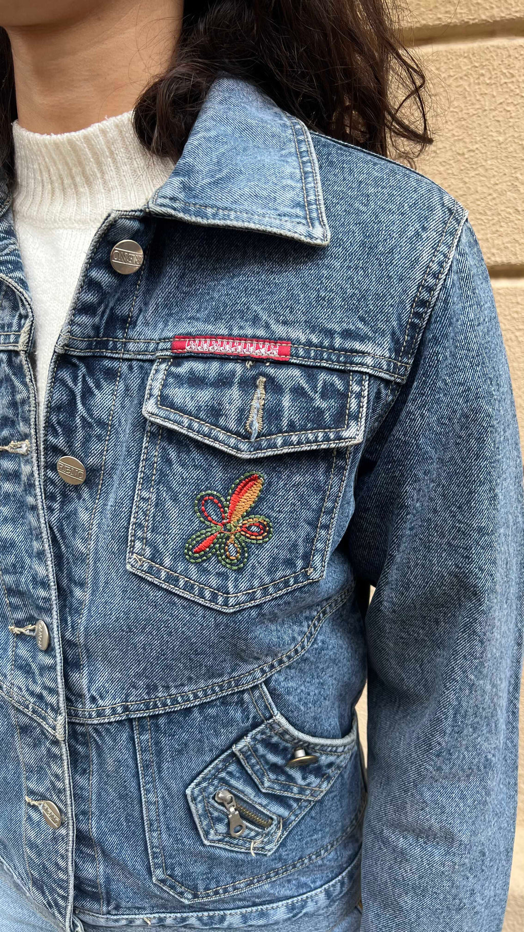 Casual Embroidered Denim Jacket