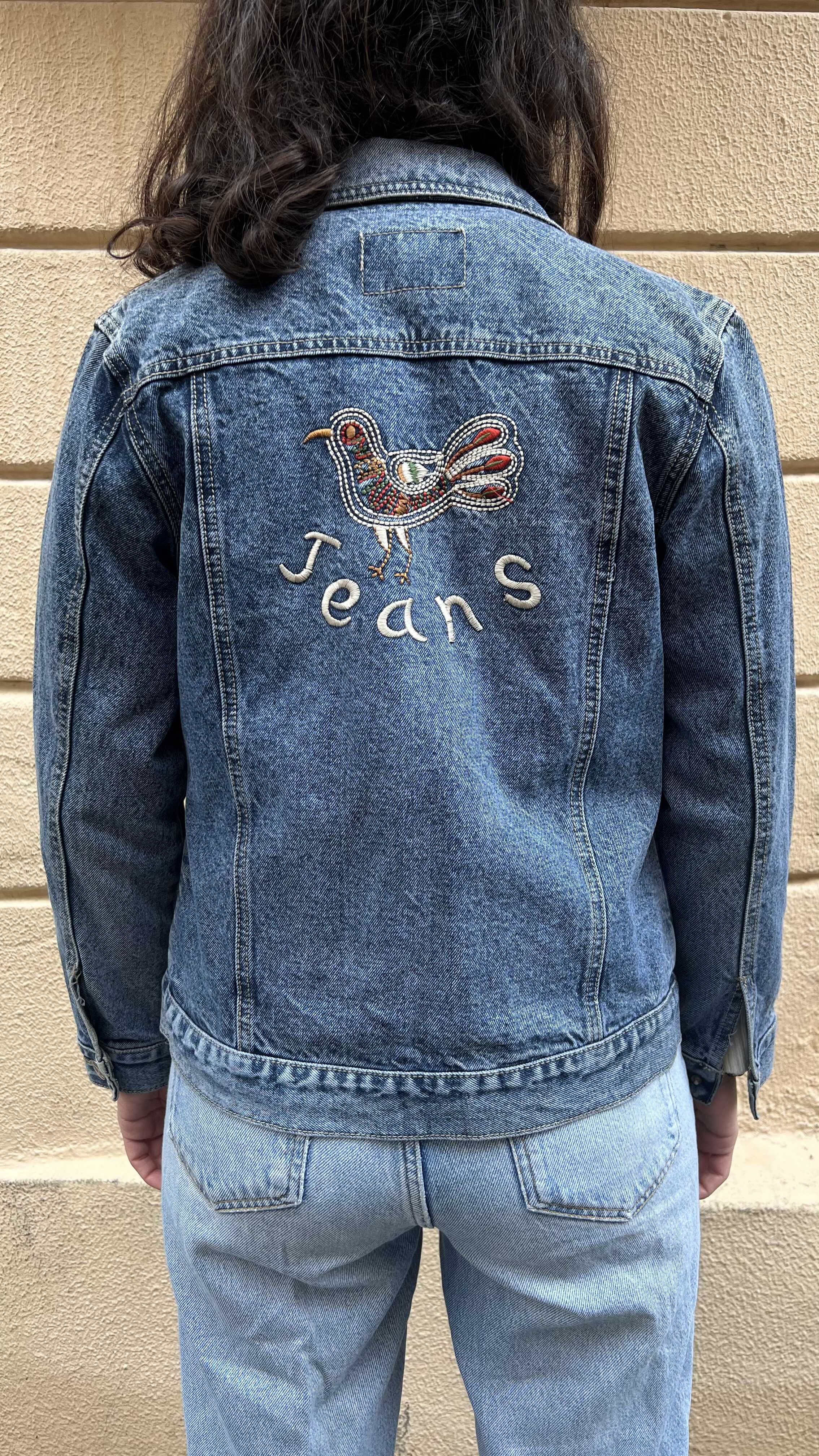 Casual Embroidered Denim Jacket