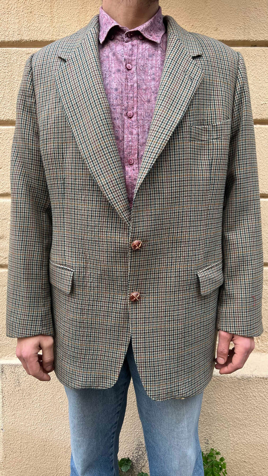 Hound’s tooth colorful blazer
