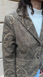 Beige Patterned Blazer