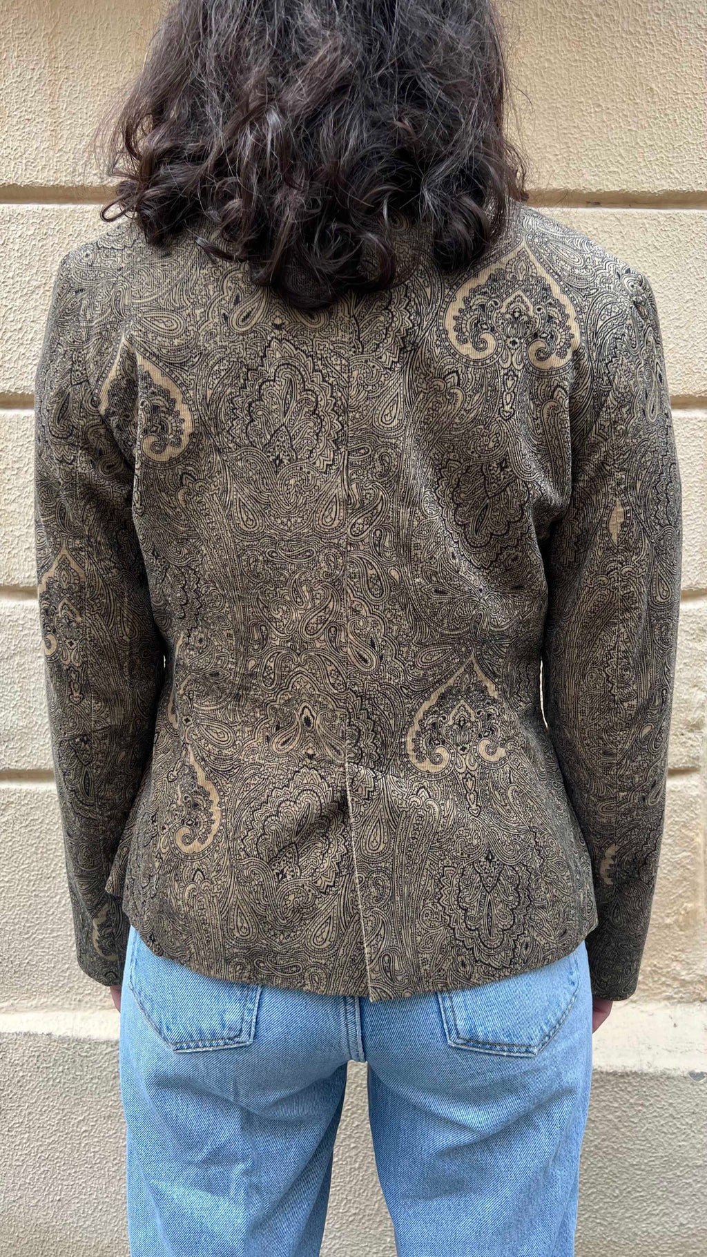 Beige Patterned Blazer