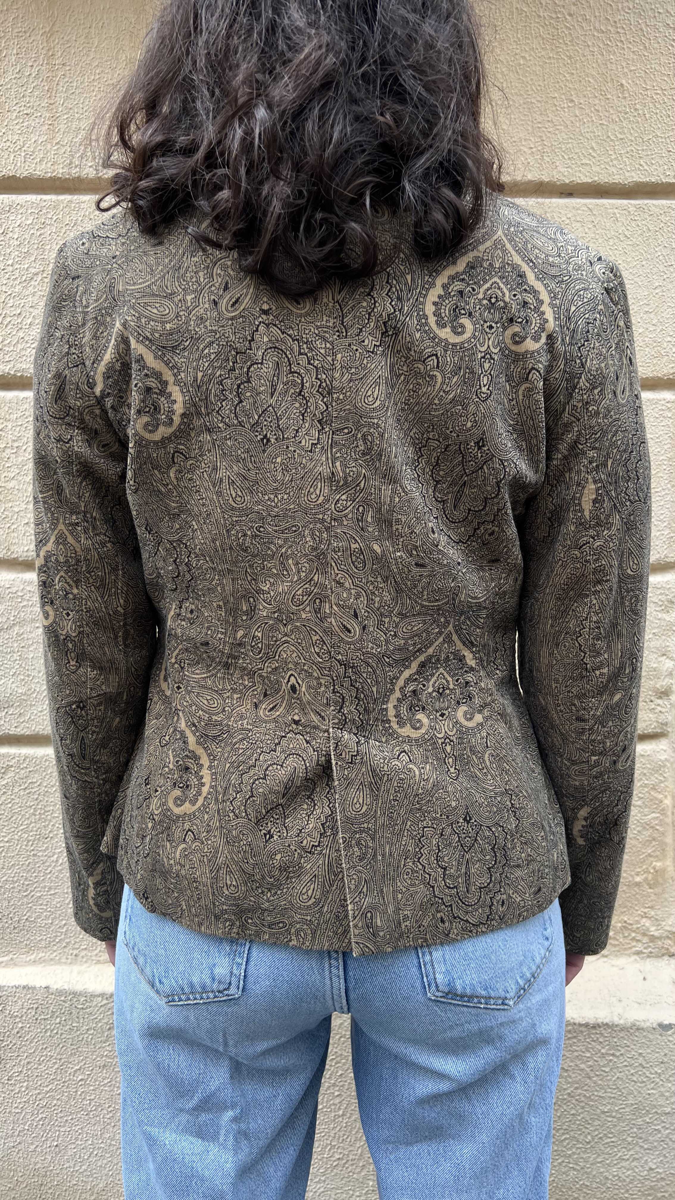 Beige Patterned Blazer