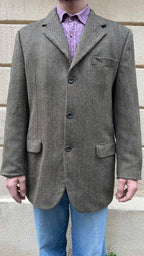 Brown Textured Blazer