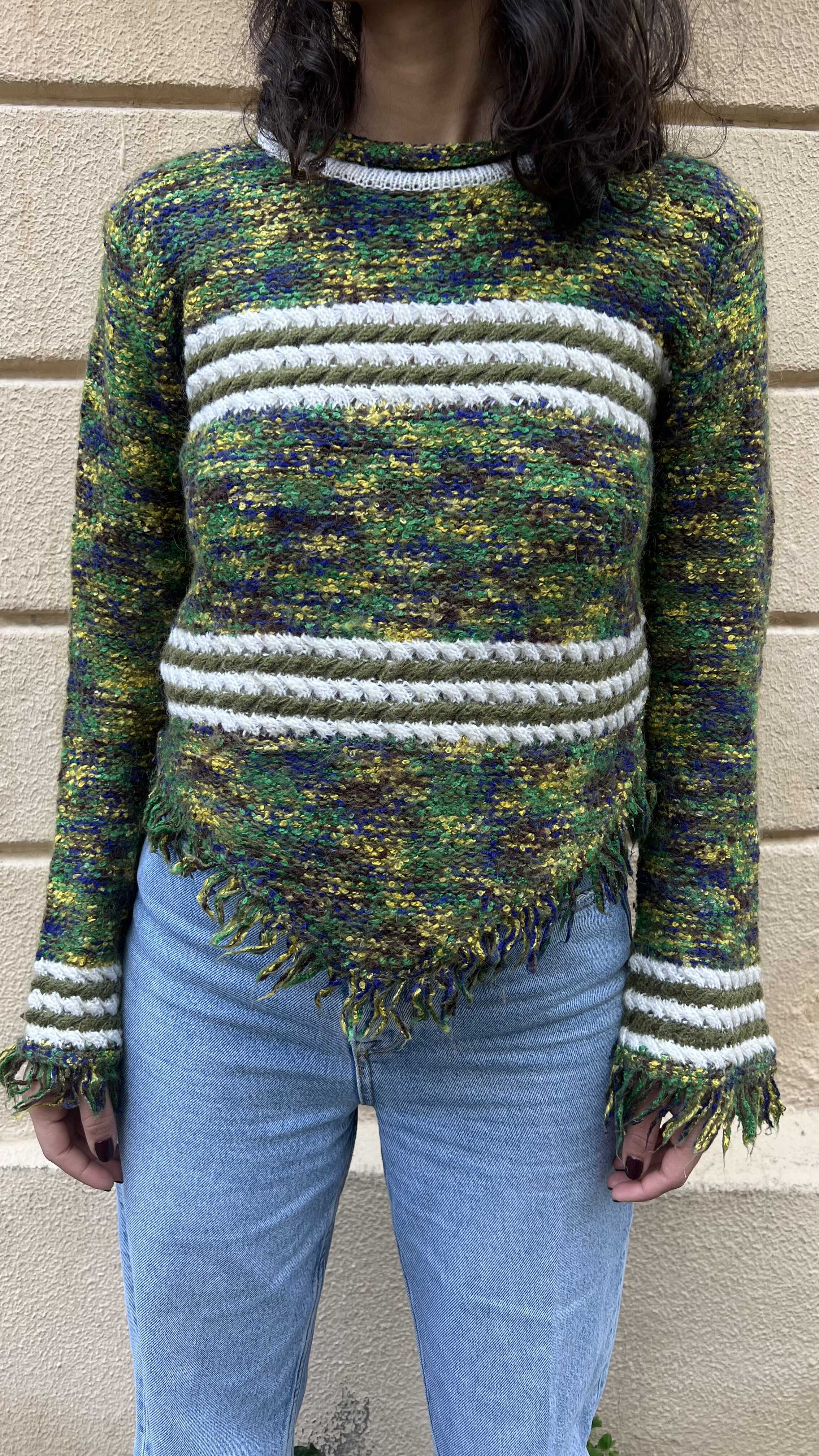 Green Vintage Knitted Sweater