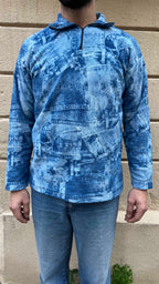 Blue Patterned Fleece