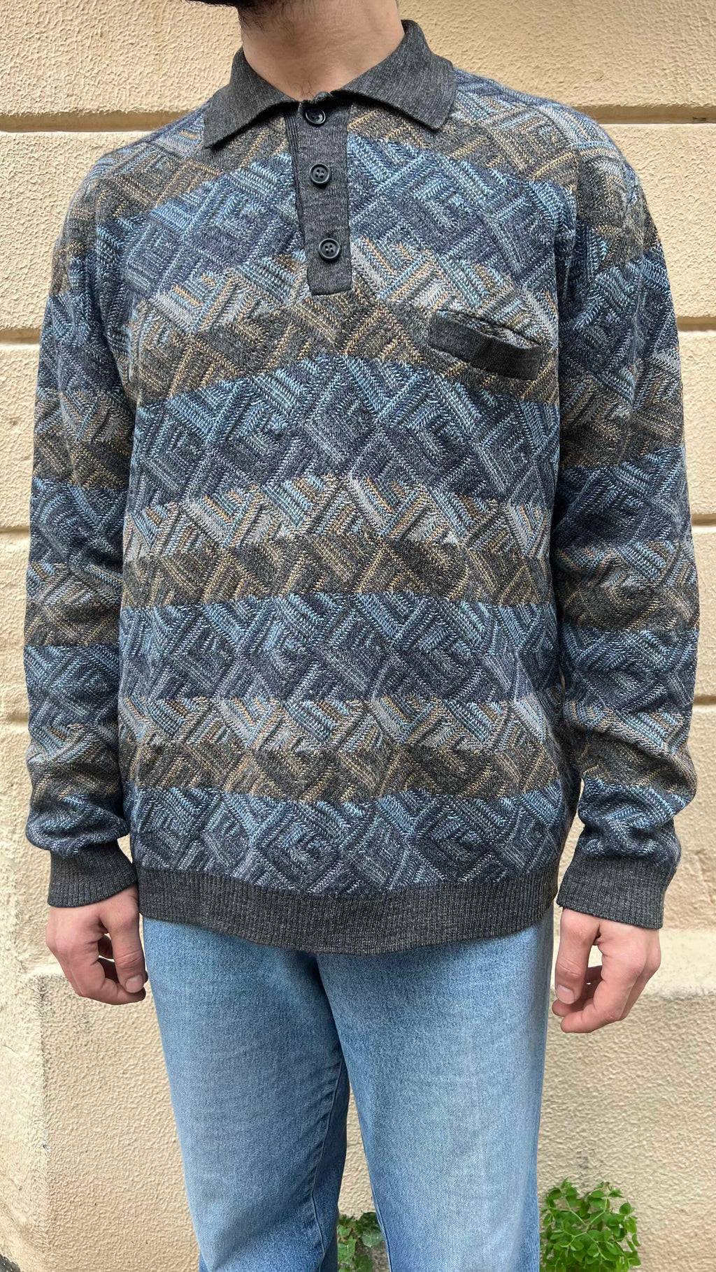 Textured Knitted Sweater