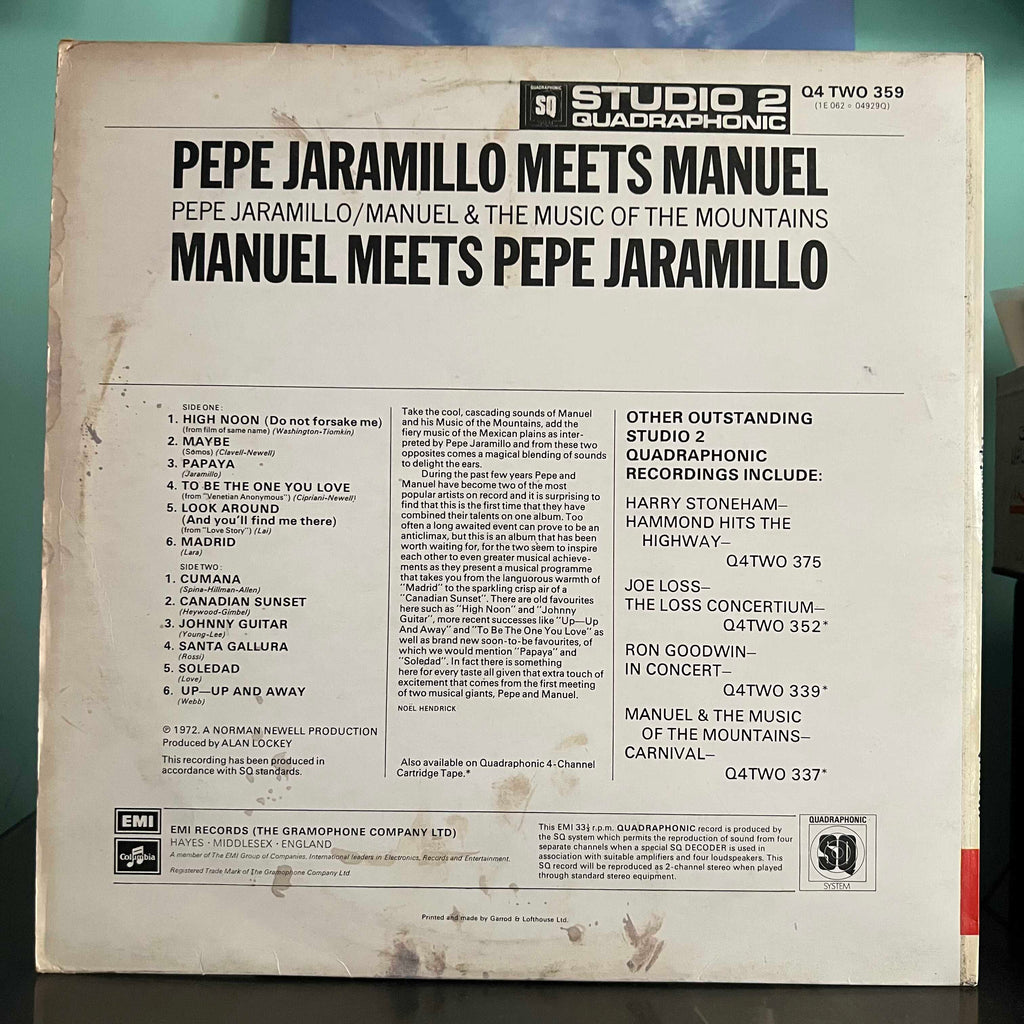 Pepe Jaramillo And Manuel - Manuel Meets Pepe Jaramillo (Quadrophonic Release)