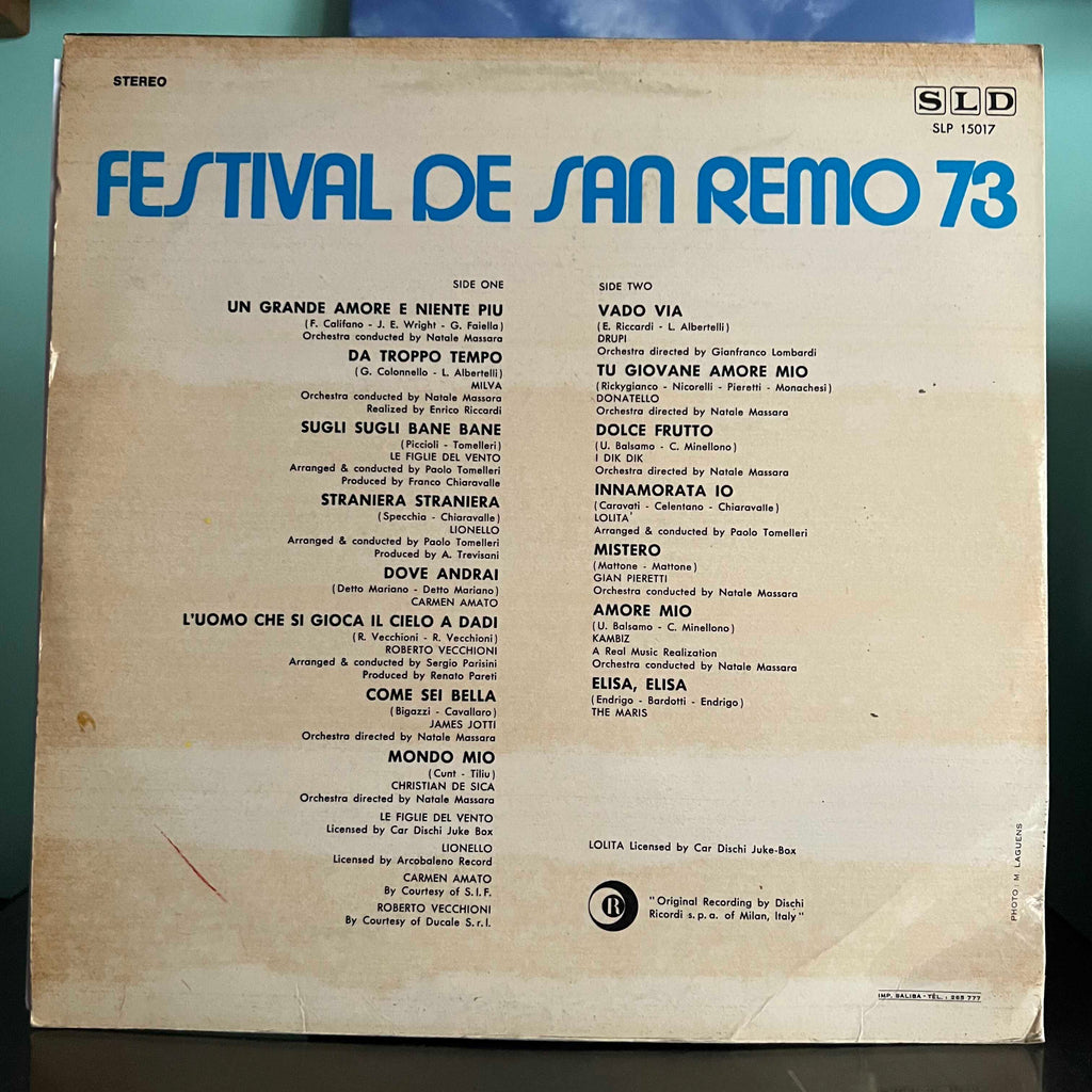 Festival De San Remo 73 (Rare)