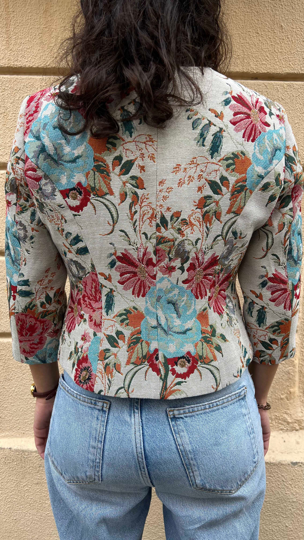 Vintage Floral Tapestry Blazer