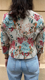 Vintage Floral Tapestry Blazer