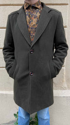 Olive Green Wool Coat