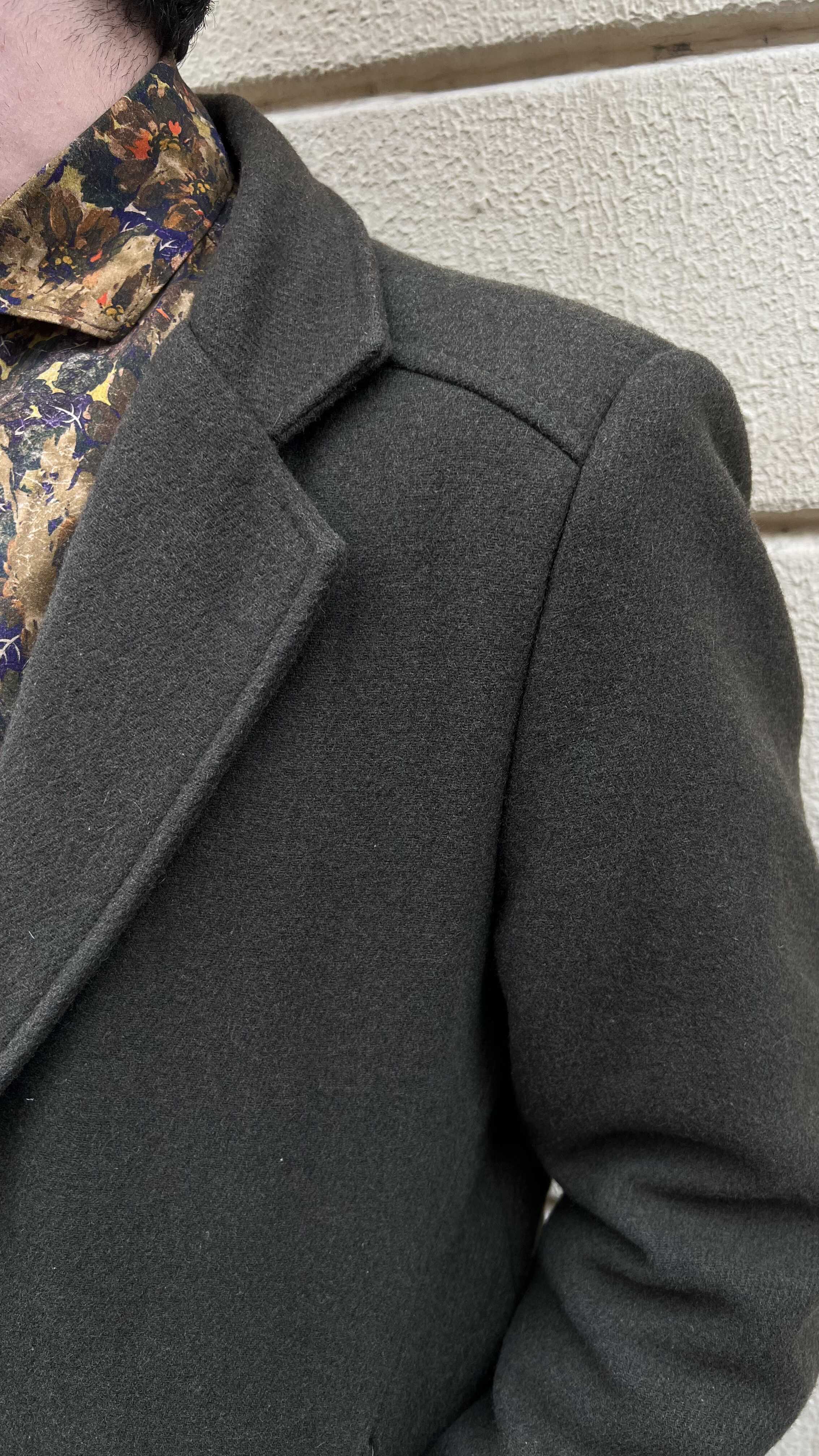 Olive Green Wool Coat